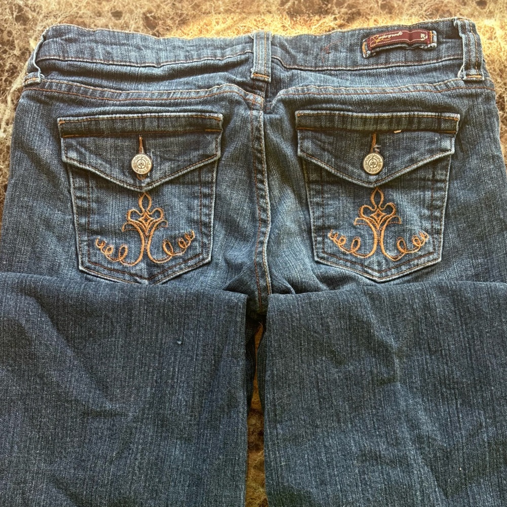 Embroidered Blue Jeans